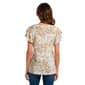 Womens Emily Daniels Double Ruffle Sleeve Abstract Floral Blouse - image 2