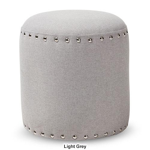 Baxton Studio Rosine Upholstered Nail Trim Ottoman