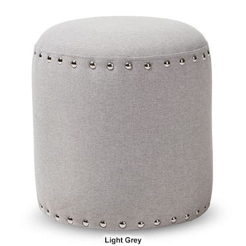 Baxton Studio Rosine Upholstered Nail Trim Ottoman