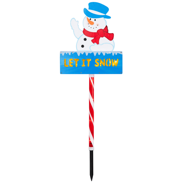 Northlight Lighted Snowman ''LET IT SNOW'' Christmas Lawn Stake