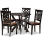 Baxton Studio Wanda 2-Tone Dark/Walnut Brown Wood 5pc. Dining Set - image 1