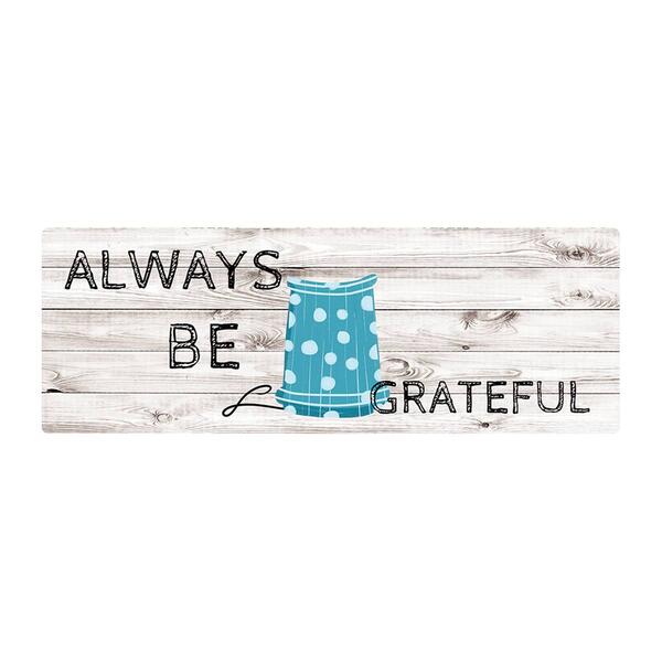 J&V Textiles Cloud Comfort Always Be Grateful Kitchen Mat - image 