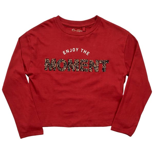 Girls &#40;7-16&#41; Jessica Simpson Long Sleeve Enjoy The Moment Tee - image 