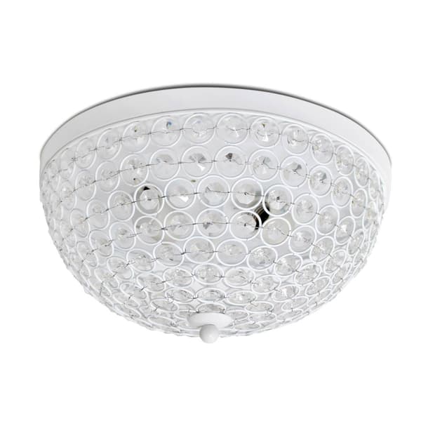 Lalia Home Crystal Glam 2 Light Ceiling Flush Mount Fixture