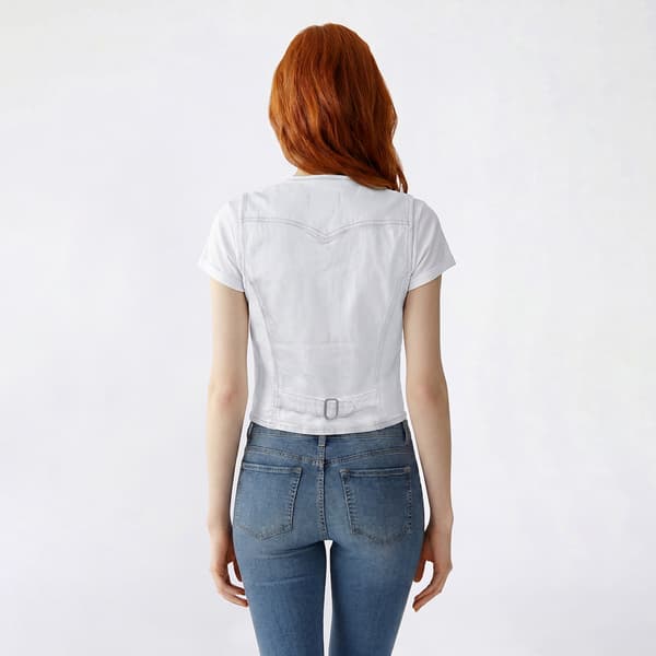 Juniors Love Tree Denim Vest