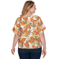 Plus Size Hearts of Palm Tropical Twist Eyelet Tie Hem Blouse - image 2