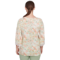 Womens Ruby Rd. Tropical Oasis Floral Lace Watercolor Blouse - image 2