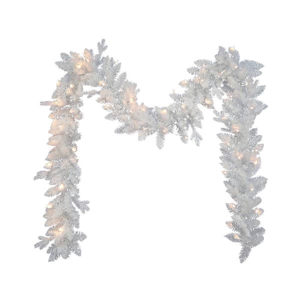 Kurt S. Adler 9ft. Pre-Lit White Pine Garland - image 