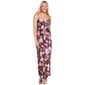 Juniors Crystal Doll Floral Satin Midi Slip Empire Waist Dress - image 1