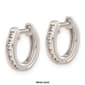 Pure Fire 14kt. Rose Gold Diamond Hinged Hoop Earrings - image 3