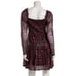 Juniors Jolt Long Sleeve Floral Print Smock Waist A-Line Dress - image 3