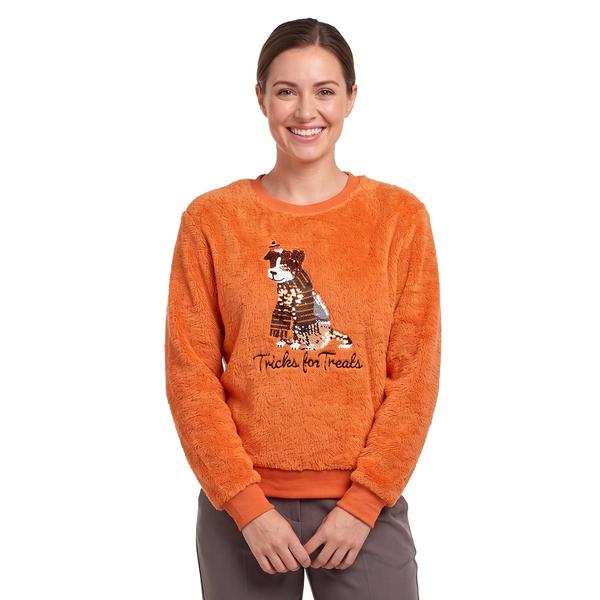 Womens Inner Circle Sherpa Tricks For Treats Halloween Sweatshirt