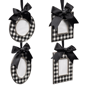 Northlight 4ct. Plaid Photo Frame Christmas Ornaments with Bows - image 5