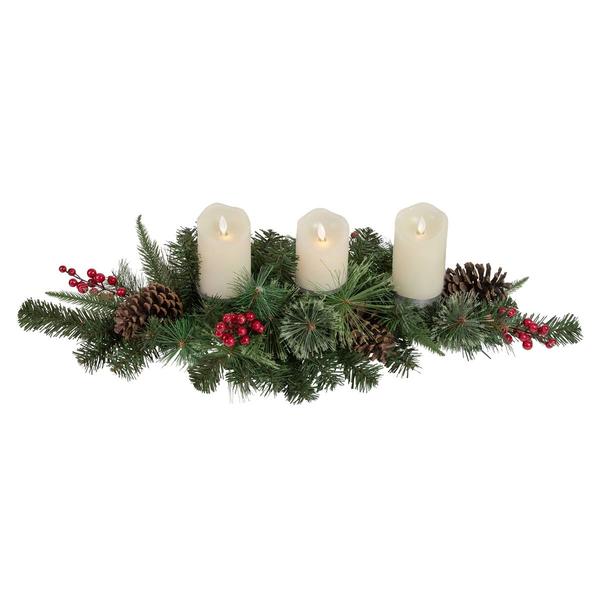 Northlight Seasonal Pine Christmas Candle Holder Centerpiece - image 