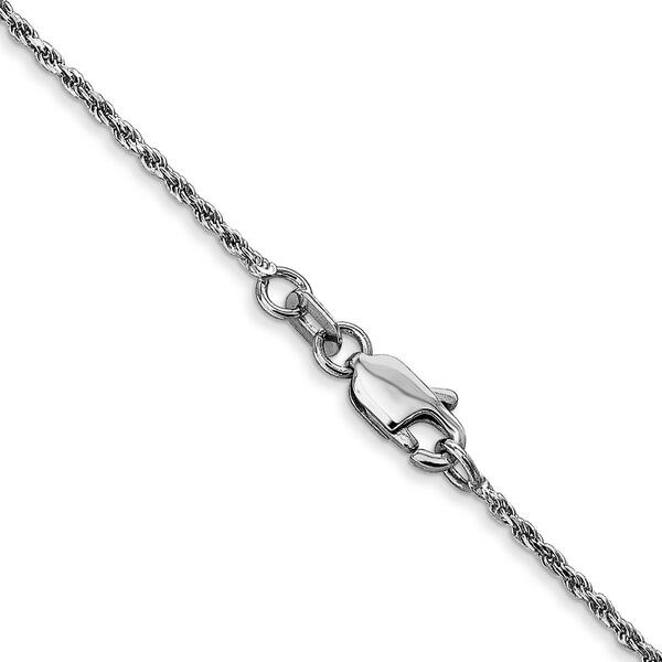 Unisex Gold Classics&#8482; 1.15mm. 14k White Diamond Cut Rope Necklace