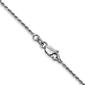 Unisex Gold Classics&#8482; 1.15mm. 14k White Diamond Cut Rope Necklace - image 3