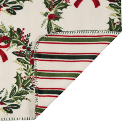 Hallmark™ Wreath Reversible Plush Holiday Throw Blanket