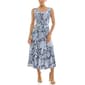 Plus Size Nina Leonard Sleeveless Floral Midi Fit & Flare Dress - image 1