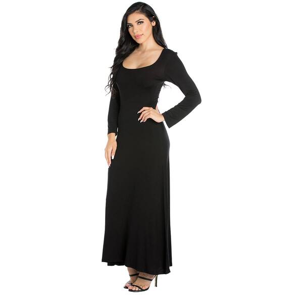 Womens 24/7 Comfort Apparel Long Sleeve Maxi Dress