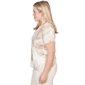 Womens Alfred Dunner Natural Wonder Short Sleeve Feather Tee - image 4