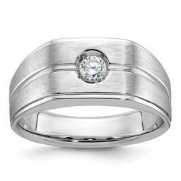 Mens Gentlemens Classics(tm) 14kt. White Gold 1/5ctw. Diamond Ring