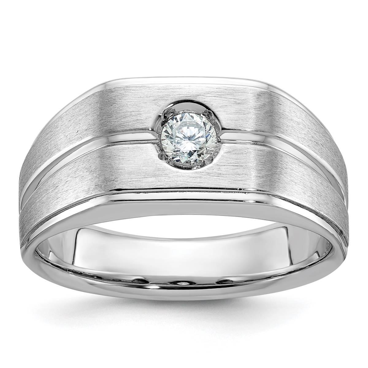 Mens Gentlemens Classics(tm) 14kt. White Gold 1/5ctw. Diamond Ring