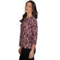 Womens Emaline Key Items 3/4 Sleeve Cowl Neck Floral Blouse - image 4