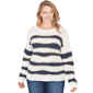 Plus Size Skyes the Limit Fresh Start Long Sleeve Crew Neck Str - image 1
