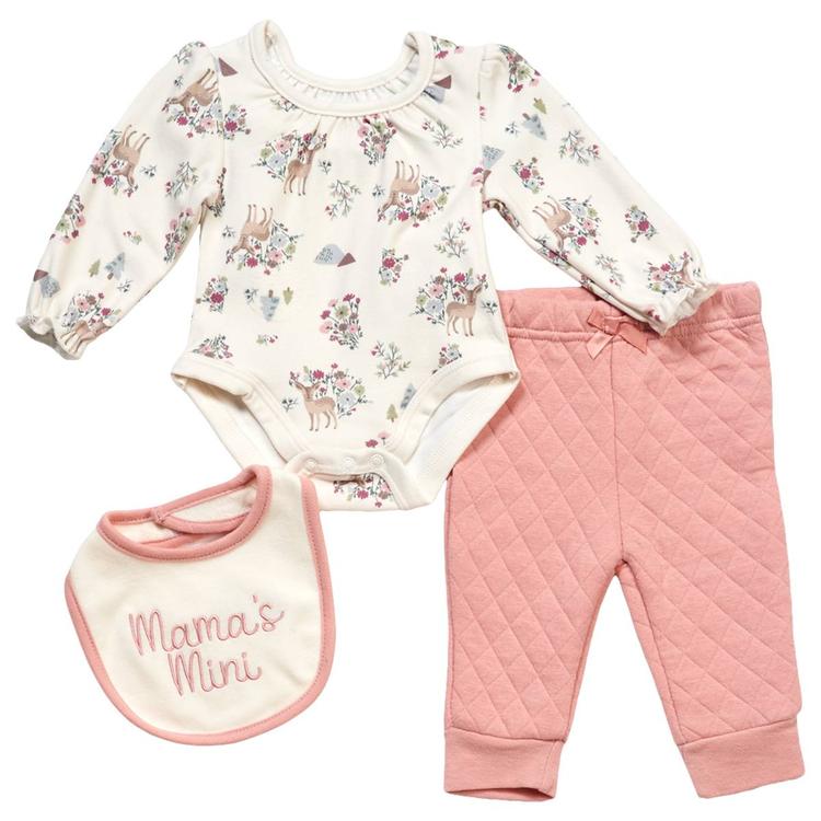Baby Girl (3-9M) Baby Essentials 3pc. Mama''s Mini Bodysuit Set