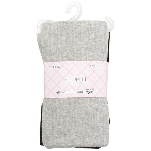 Girls Capelli(R) New York 2pk. Cable & Solid Tights - image 
