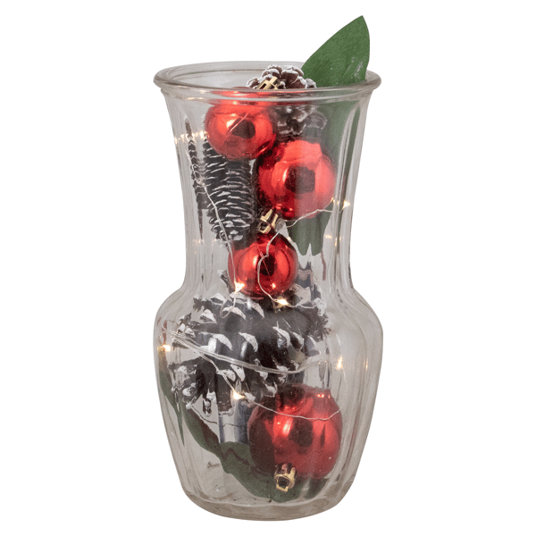 Northlight LED Magnolia Leaf Pinecone & Ball Christmas Ornaments