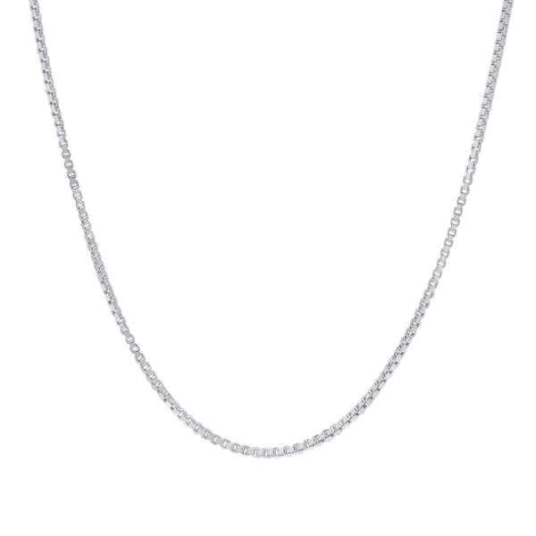 16in. Sterling Silver Box Chain Necklace - image 