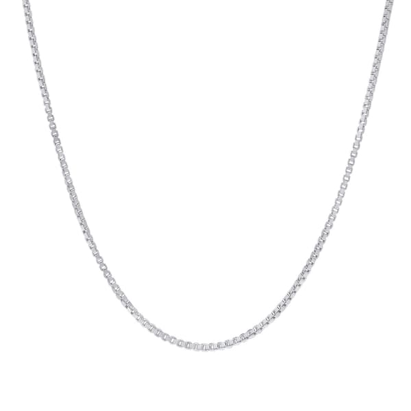 16in. Sterling Silver Box Chain Necklace - image 