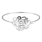 Sterling Silver Mom Filigree Bangle Bracelet - image 1