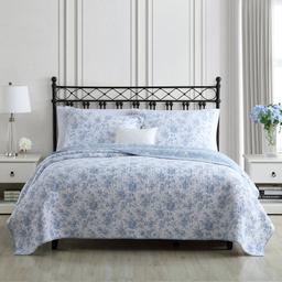 Laura Ashley(R) Walled Garden 136 Thread Count Reversible Quilt Set