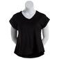 Womens New York Laundry V-Neck Dolman Top with Button Tab Cuff - image 1