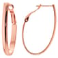 Rose Gold Over Fine Silver Plated Oval Hoop Earrings - image 1