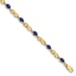 Gemstone Classics&#40;tm&#41; Diamond & Sapphire Oval Link Bracelet - image 1