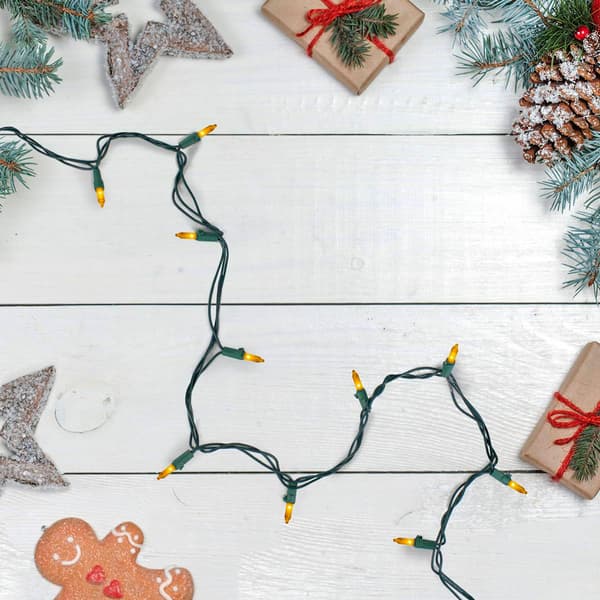 Northlight Seasonal 100ct. Opaque Gold Mini Christmas Lights