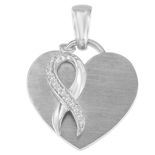 Diamond Classics&#40;tm&#41; 1/10ctw. Diamond Solid Heart Pendant - image 