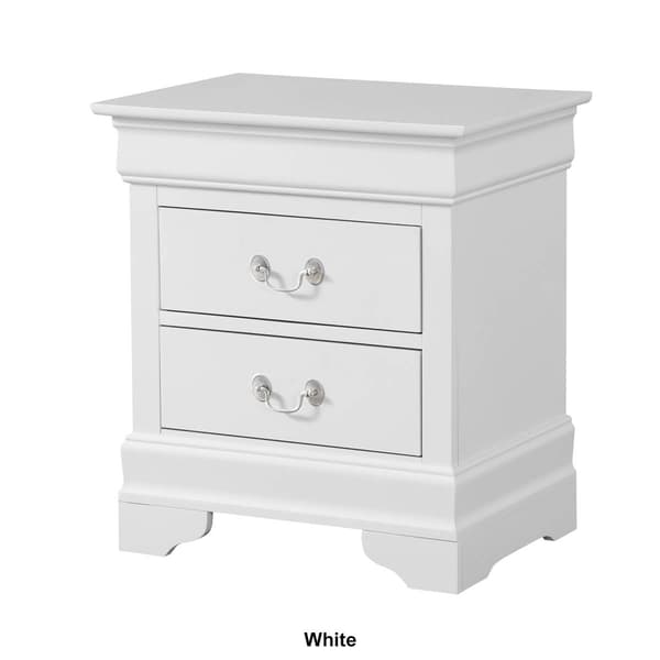 Passion Furniture Louis Philippe 2-Drawer Nightstand
