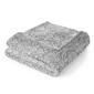 Spirit Linen Home&#40;tm&#41; Velvet Plush Scroll Grey Throw Blanket - image 1