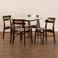 Baxton Studio Richmond Modern Walnut Brown Wood 5pc. Dining Set - image 7