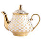 Home Essentials 37oz. Gold Trellis Teapot - image 1