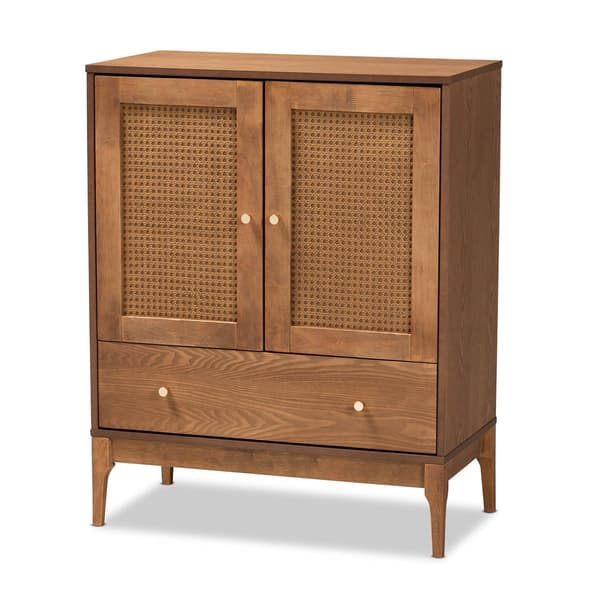 Baxton Studio Ramiel Ash Walnut Finished Wood 1-Drawer Sideboard - image 