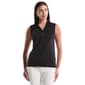 Womens Rafaella Sleeveless Ribbed Collar Polo Top - image 1