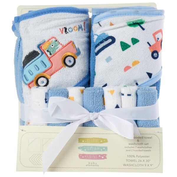 Baby Elements 9pc. Vehicles Vroom! Bath Set - image 