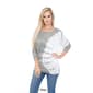 Womens White Mark Banded Dolman Side Tie Dye Top - image 7
