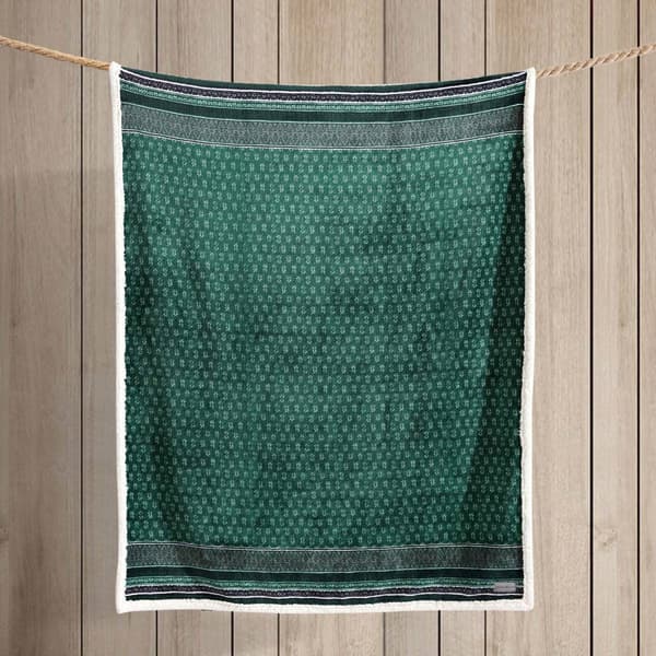 Eddie Bauer Fair Isle Plush-Fleece Throw