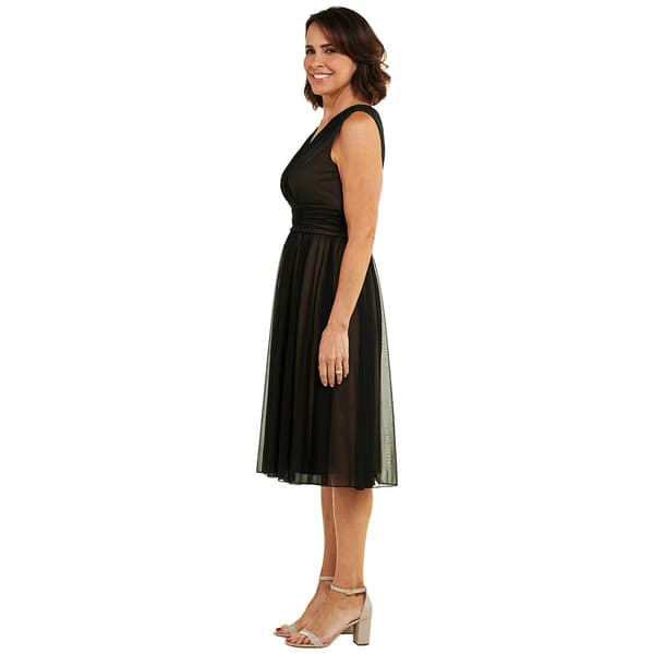 Petite Connected Apparel Sleeveless Solid Empire Waist Dress